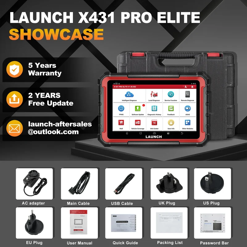Launch X431 PRO ELITE PROS ELITE Bi-directional Auto Fault Code Reader OBD2 Scanner Car Diagnostic Tool