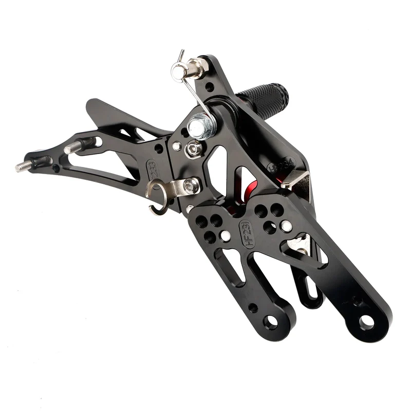 Black Rear Sets Foot Pegs Footrest For Honda CBR600RR 2003-2006 CBR1000RR 2004-2007
