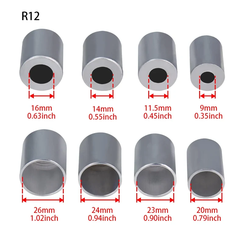 Aluminum Crimp Ferrule for Auto A/C Air Conditioning Standard / Reduced Barrier Refrigerant Hose 3/8'' 1/2'' 5/8'' 3/4''