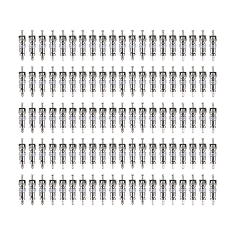 100pcs,Schrader Valve Core for Auto A/C Air Conditioning / Bike Bicycle Tire / HVAC Replacement