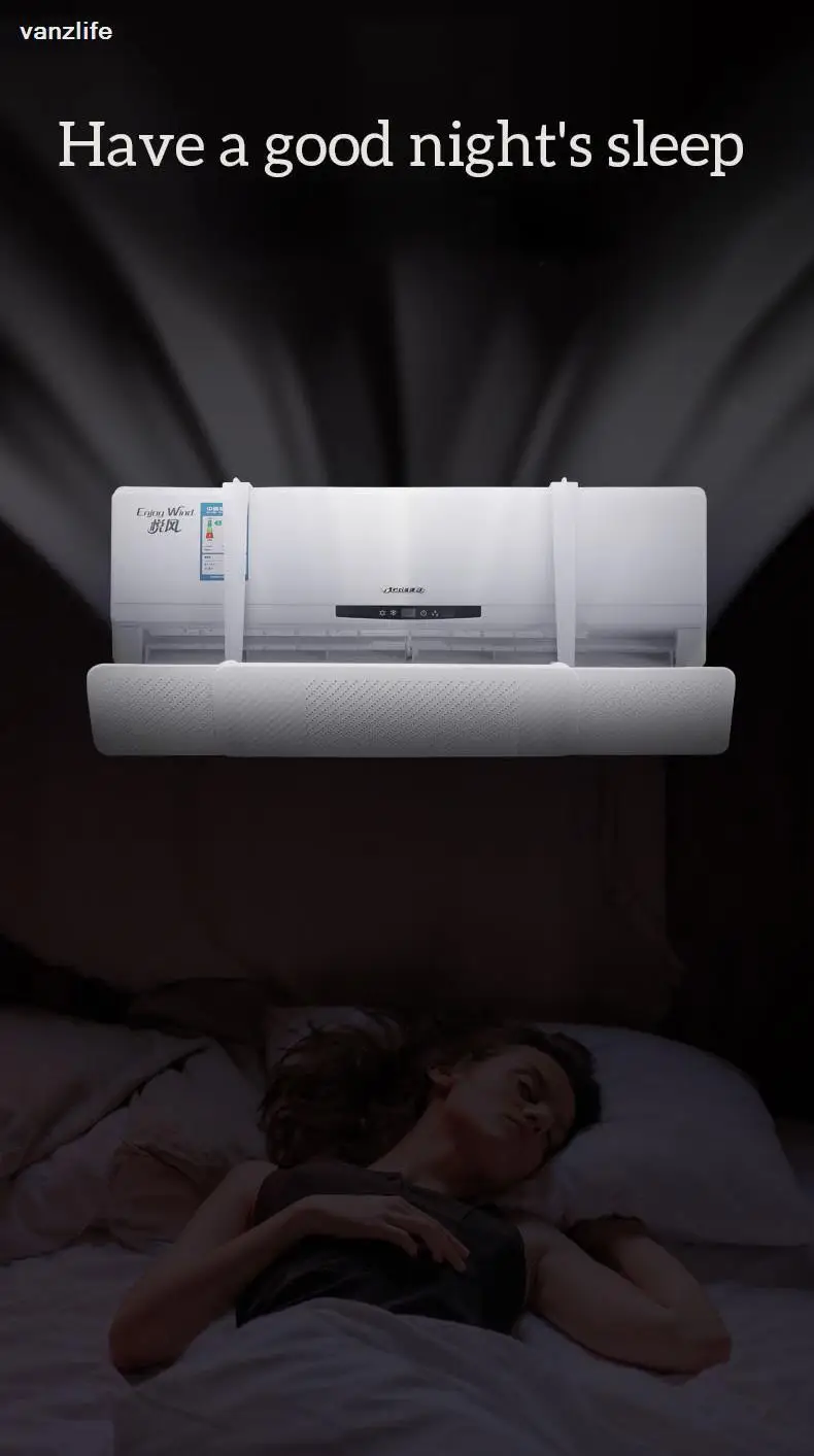 Universal Wall-Mounted Air Conditioning Windshield Baffle Anti-Direct Blowing Windproof Cold Air Guide for Home Air Conditioner