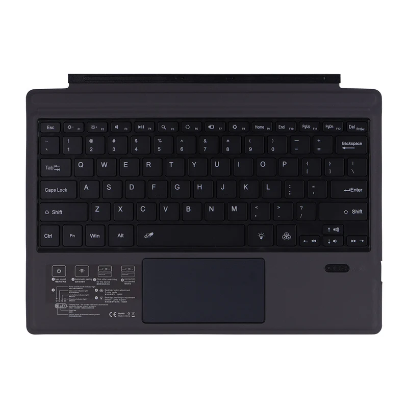 For Microsoft Keyboard surfacePro34567 Touch Backlight Keyboard Shell surfacego23 Bluetooth Keyboard