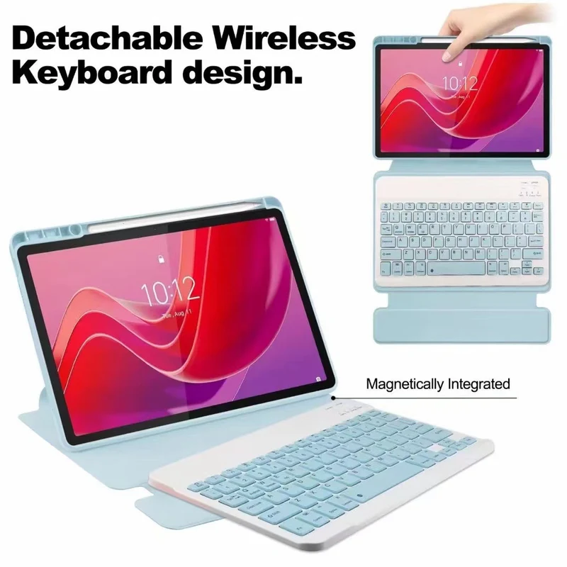 For small new pad2024 11 inch Bluetooth keyboard leather case Lenovo Tab M11 acrylic case with pen slot