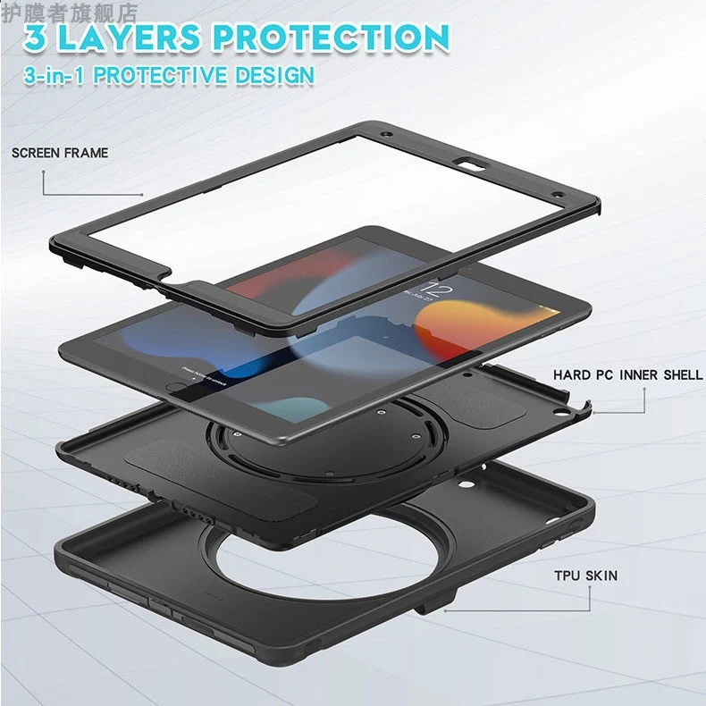 Applicable to Apple iPad Air4/air5 Pro ipad789/11 protective case ipad9.7 inch mini
