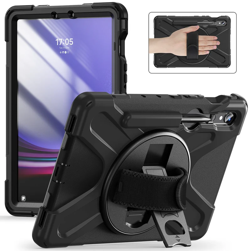 Applicable to Samsung Tab S9 FE/A9PLUS pirate king drop-resistant strap bracket protective cover