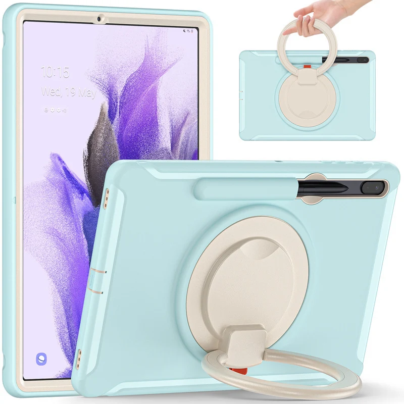 Suitable for Samsung Tab S7 S8 silicone drop-resistant tablet case PC bracelet rotating bracket S7Plus protective case