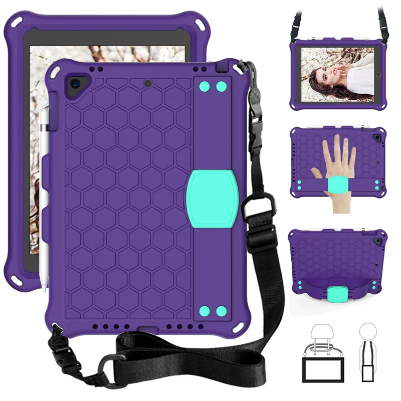 Applicable ipad10.2 inch protective case silicone mini5 drop-resistant iPad9.7 handheld air3 full cover air4