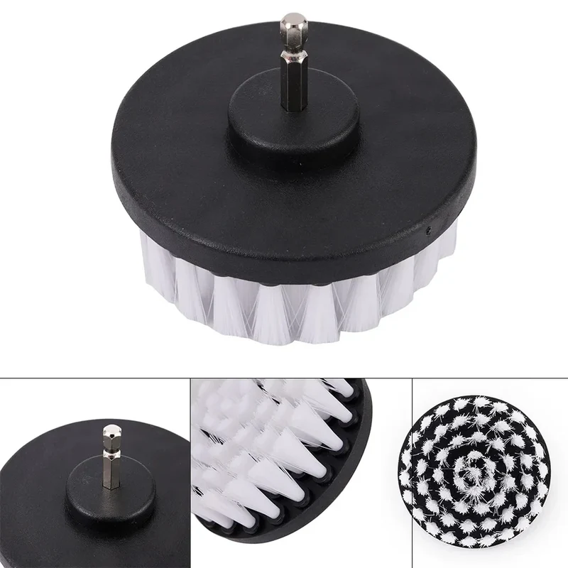 1PC 4-Inch Soft Drill Brush Attachment for Electric Scrubber Ideal for Cleaning Carpet Leather Upholstery And Car Tires