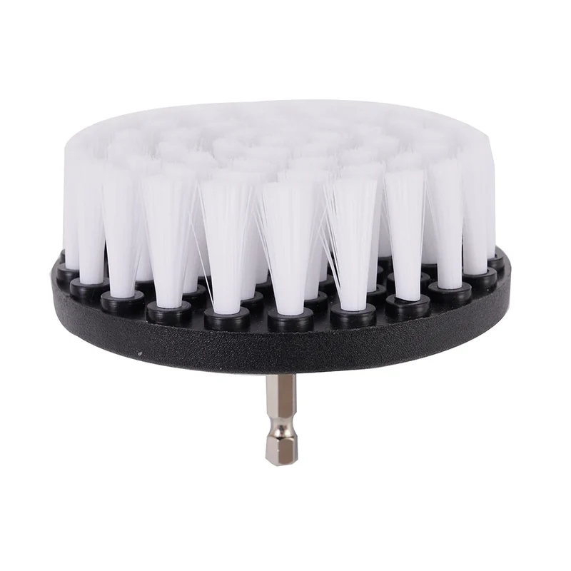 1PC 4-Inch Soft Drill Brush Attachment for Electric Scrubber - Carpet Leather Upholstery Car Tire Cleaner Accessory