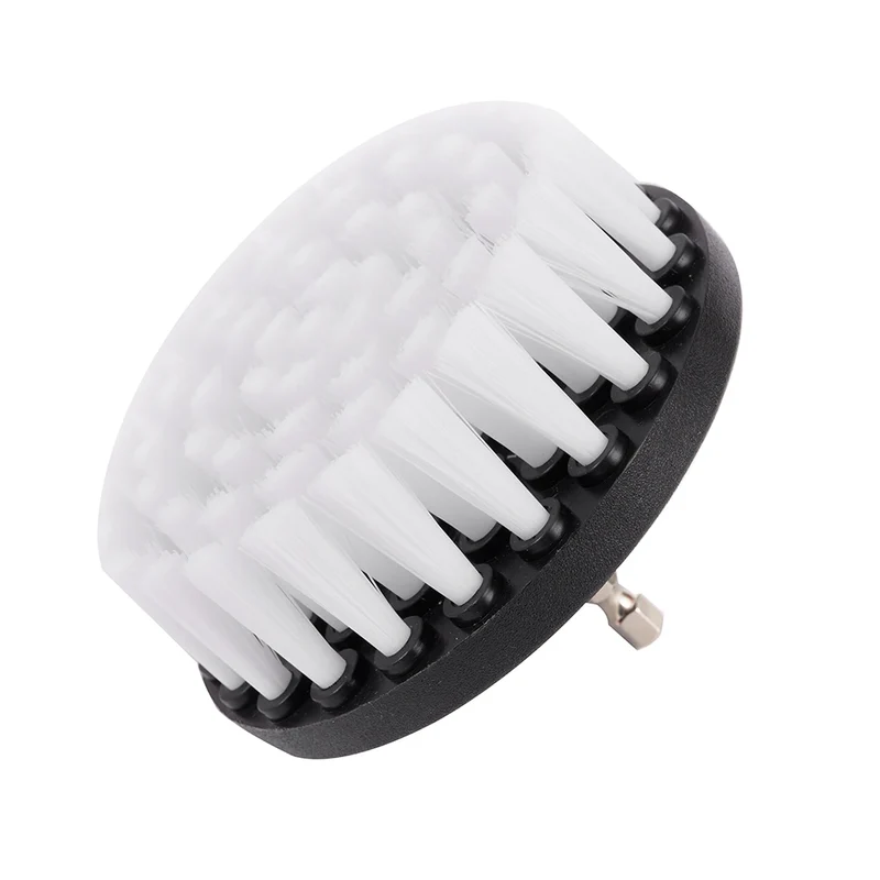 1PC 4-Inch Soft Drill Brush Attachment for Electric Scrubber - Carpet Leather Upholstery Car Tire Cleaner Accessory