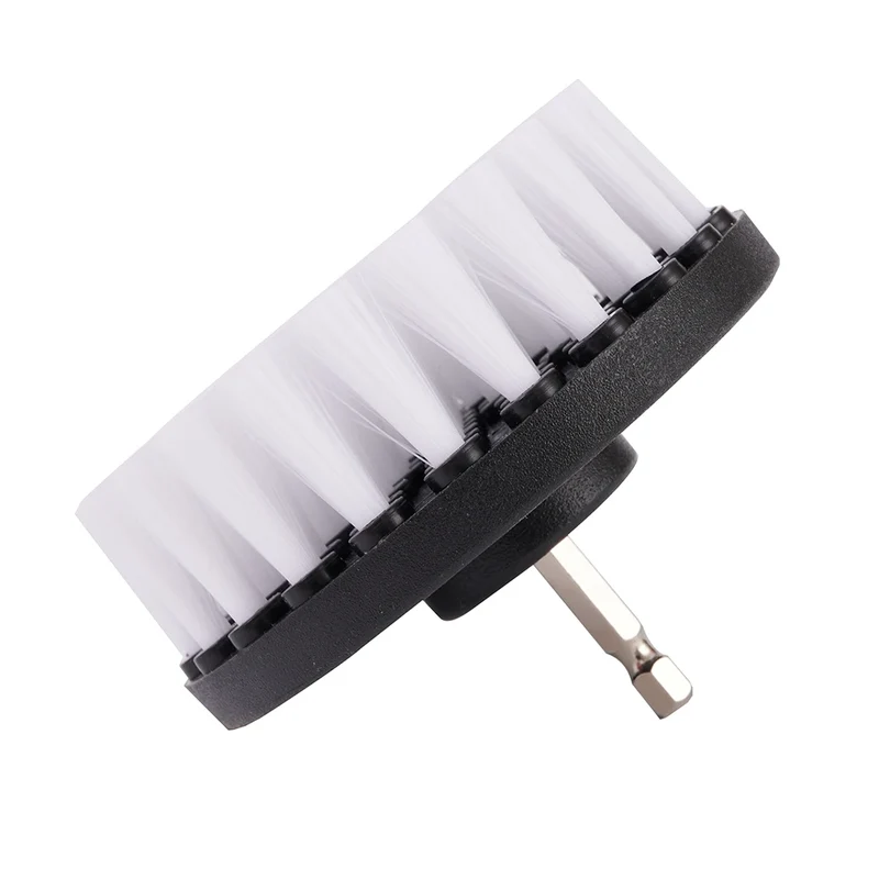 1PC 4-Inch Soft Drill Brush Attachment for Electric Scrubber - Carpet Leather Upholstery Car Tire Cleaner Accessory