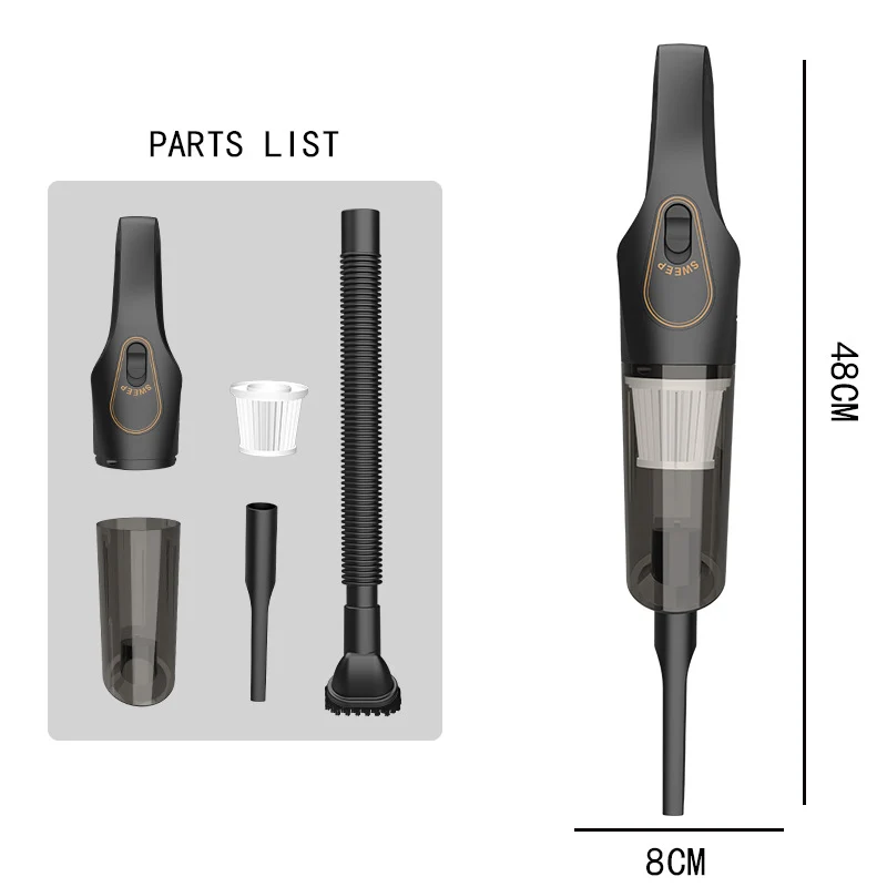 Cross-border vacuum cleaner S9D small household large suction cleaner car wireless portable handheld vacuum cleaner