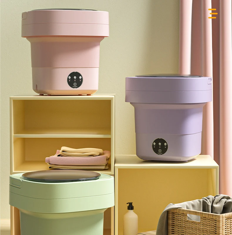 Daifa cross-border folding washing machine mini small washing machine baby underwear wash socks can be dried portable