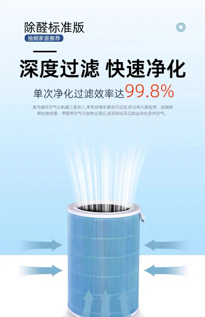 Suitable for 12S34 generation air purifier filter screen millet filter element activated carbon millet air purifier filter element