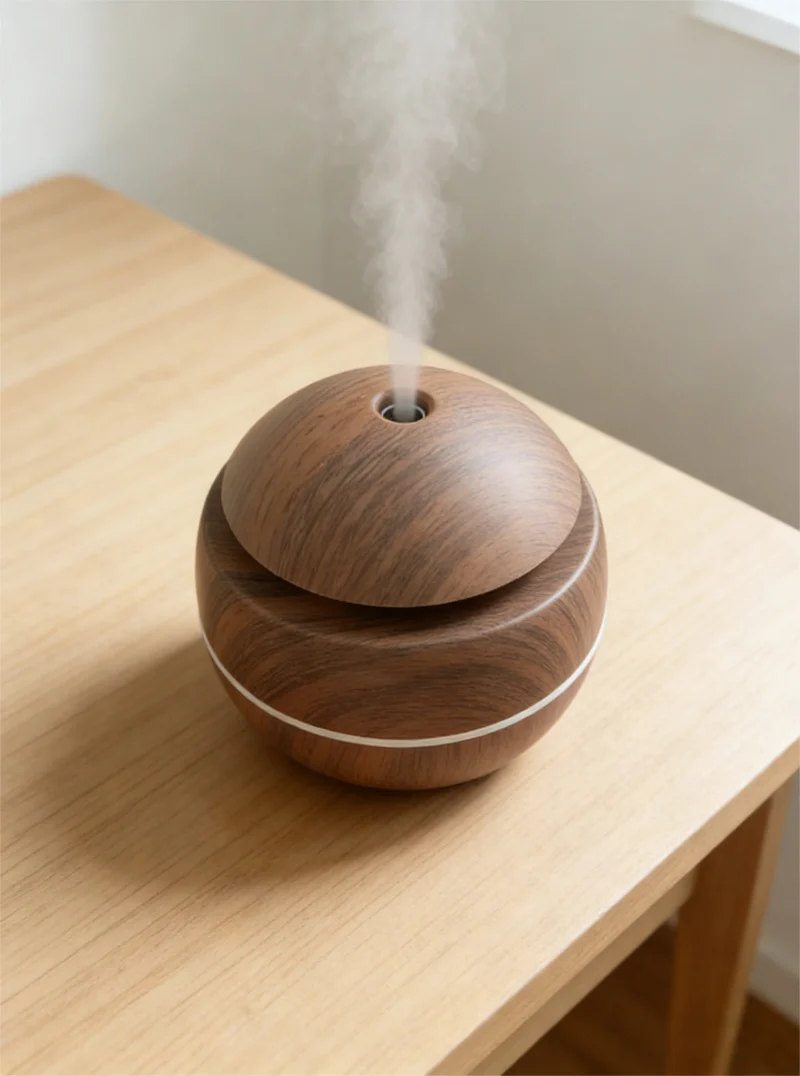 Foreign Trade Mushroom Head Humidifier USB Desktop Household Mini Wood Grain Aromatherapy Essential Oil Aromatherapy Machine Manufacturer Low Noise