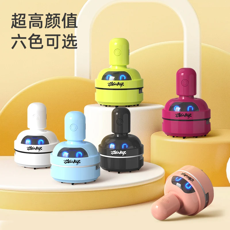 Cross-Border Desktop Vacuum Cleaner Student Mini Handheld Electric Suction Eraser Shavings Children's Cleaning Pencil Shavings Large Suction