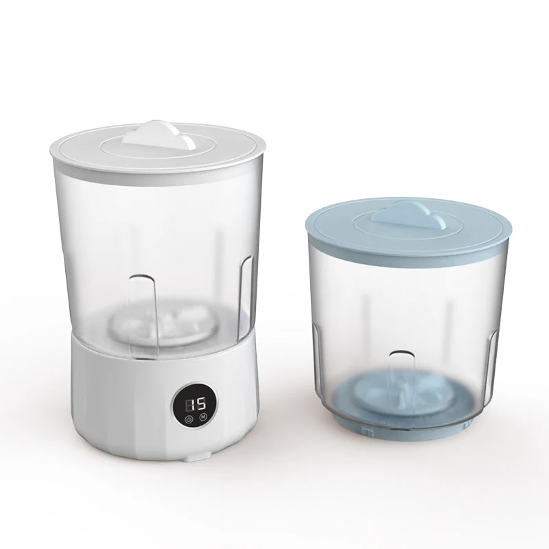 2L Fully Automatic Underwear Washing Machine, Small Double-Tub Washing Cup, Wireless Portable Washing Machine for Washing Socks and Underwear