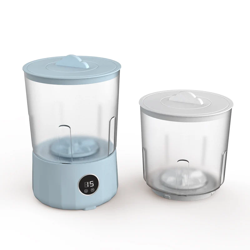 2L Fully Automatic Underwear Washing Machine, Small Double-Tub Washing Cup, Wireless Portable Washing Machine for Washing Socks and Underwear