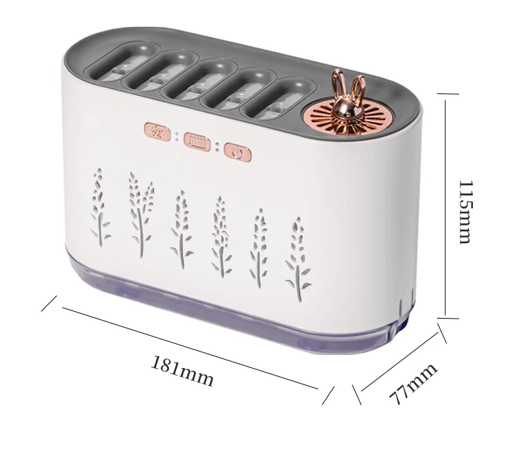 Cross-border New Air Humidifier Home Silent Bedroom Five-hole Spray Aromatherapy Creative Dynamic Colorful Voice Control Pick-up