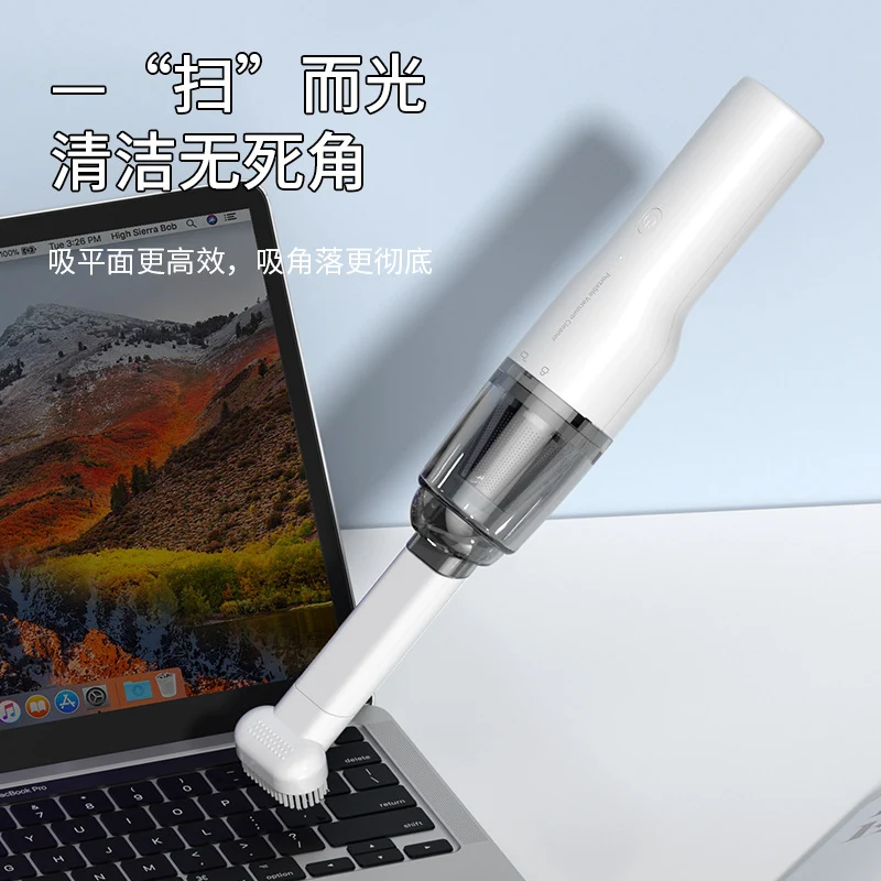 Car Vacuum Cleaner, Portable Air Blowing and Vacuuming, Dual-Use for Car and Home, Wireless Charging, Handheld, High Suction Power