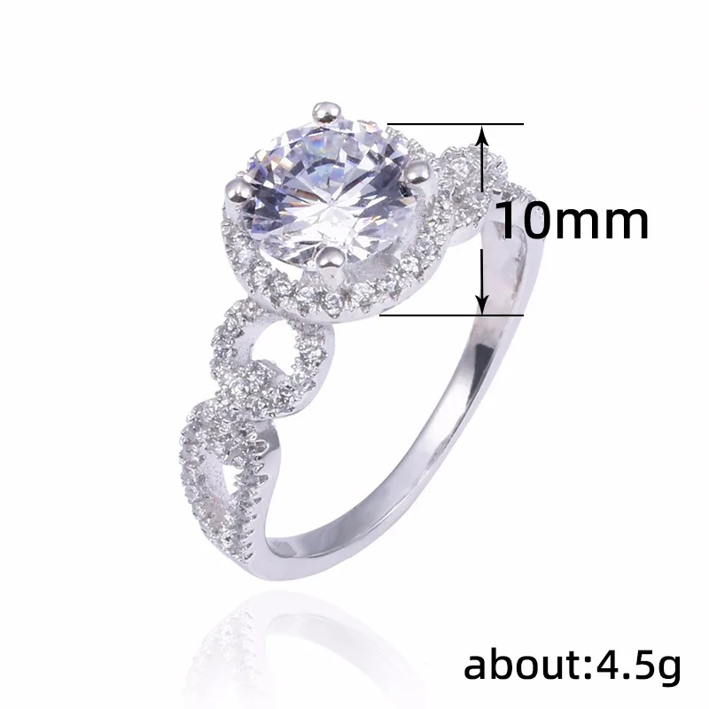 Q175 Women's White Gold Diamond Engagement Ring Round Brilliant Cut Natural G Color Halo Setting
