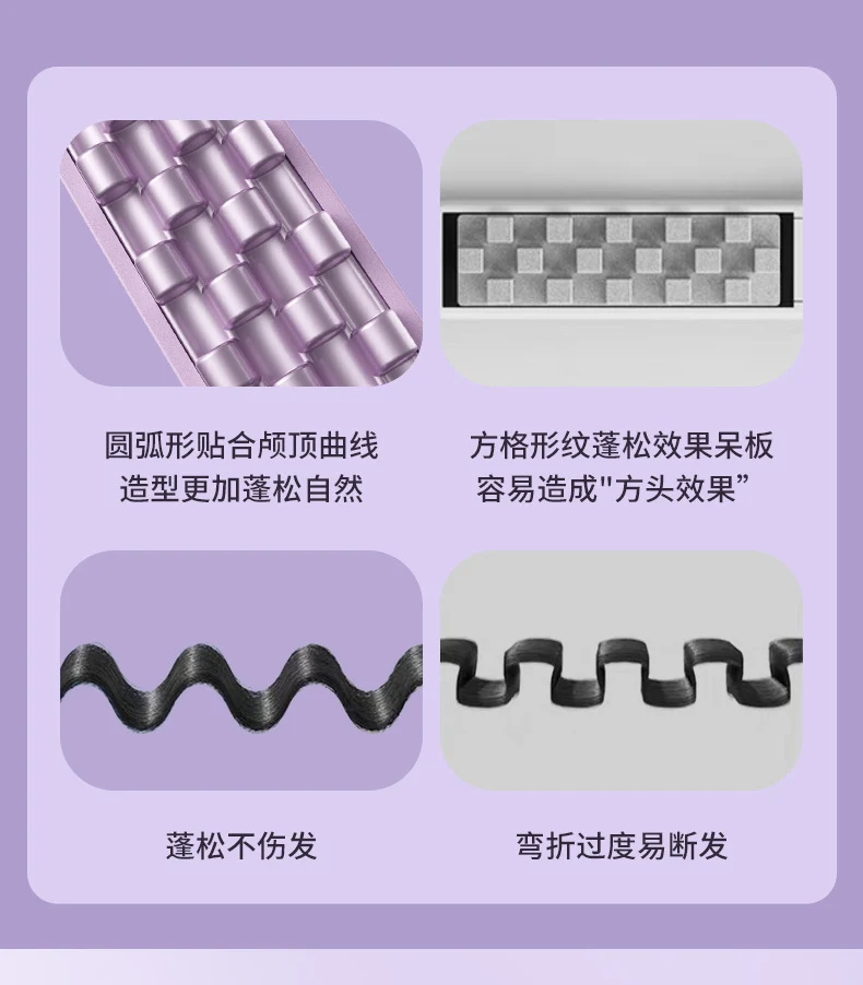 Arc Teeth Fluffy Splint Tin Paper Perm Pad Hair Short Small Lazy Man Artifact Male Hair Root Ironing Iron Curling Rod Female