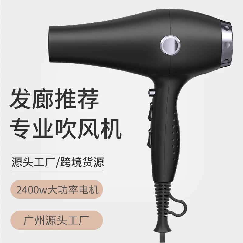 Manufacturer Wholesale Amazon Hair Salon Hair Dryer Cross-Border 2400W Barber Shop Hairdressing High Power Hair Dryer Wholesale