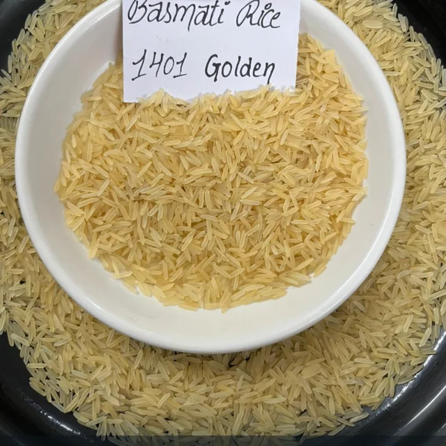 1401 Golden Sella Basmati Rice Premium Aged Long Grain Aromatic Parboiled Export Quality Bulk Supply from Saanvisha Global India