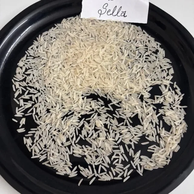 1121 White Sella Basmati Rice Premium Fresh Aromatic Aged Long Grain Soft Texture Non-Sticky Parboiled Export Quality Saanvisha