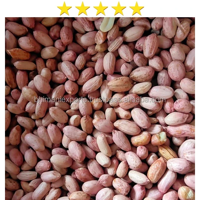 Wholesale Natural Brown Skin Raw Dried Peanut Kernels Bulk Grade GMO Free 25/30/50kg 40kg Jute Bags APEDA Certified India Low