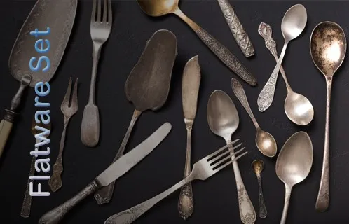 Wholesale Black & Gold 5 Pcs Cutlery for Wedding Rental Flatware Set High Quality 304 Stainless Steel Christmas Luxury Tableware