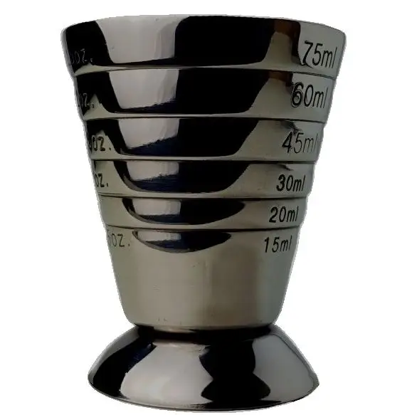 Luxury Stainless Steel Double Jigger Cup Measuring Satin Style for Home Bartender Wine Cocktail Shot Drink Spirit Measure Cup