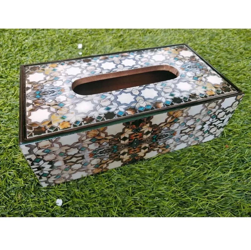 Handcrafted Enamel MDF Board Classic Customized Size Tissue Dispenser for Wedding & Event Decor