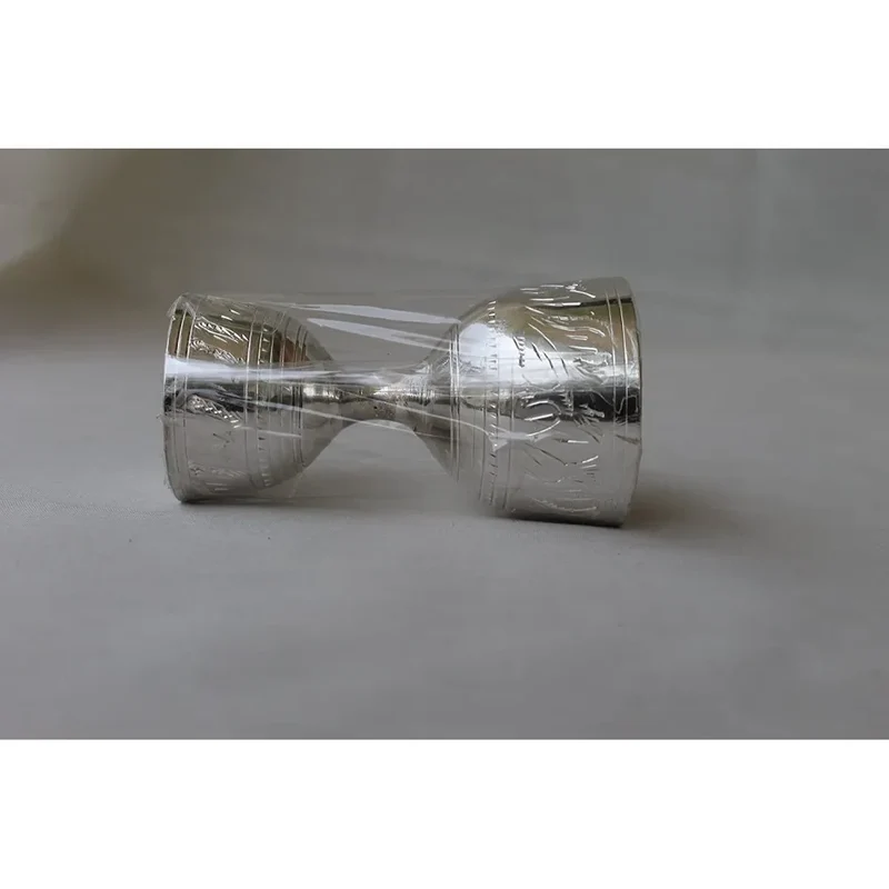 Brass Jigger Peg Measure Chromium Coated Capacity-60 Ml (2 OZ) and 30 ML (1 OZ) Double Sided Peg Measure Embossed