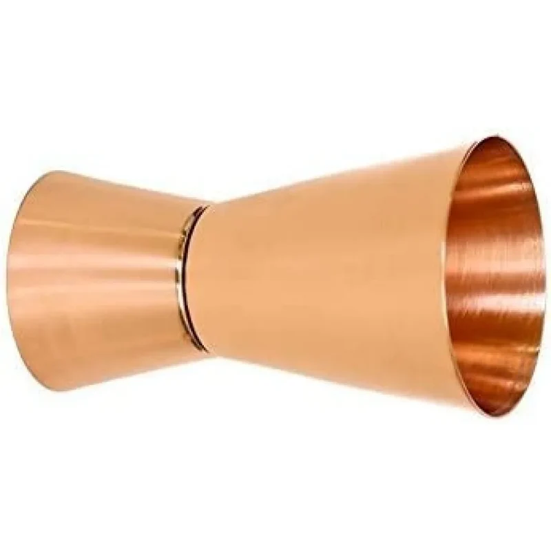 Pure Copper Double Sided Jigger Shot Glasses 2 Ounce and 1 Ounce Cocktail Measures