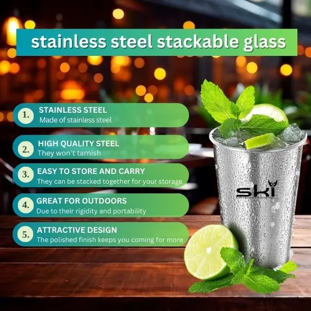 High Quality Wholesale Stainless Steel Pint Cup Shot Wine Glasses Metal Cup for Drinking Outdoors Serving Hot Cold Drinks