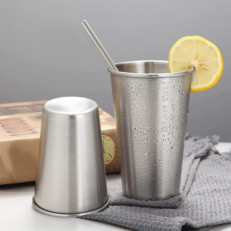 Cheap Prices Available Eco-Friendly Single Layer Stainless Steel Pint Cups Tumblers Dishwasher Safe Unbreakable for Beer Water