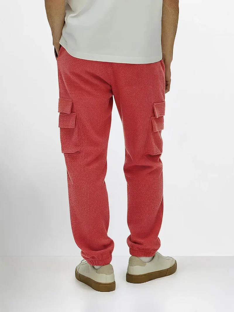 Cargo Jogger for Men Casual Office Home Travel & Outdoor Use Regular Fit Corduroy Eco-Friendly