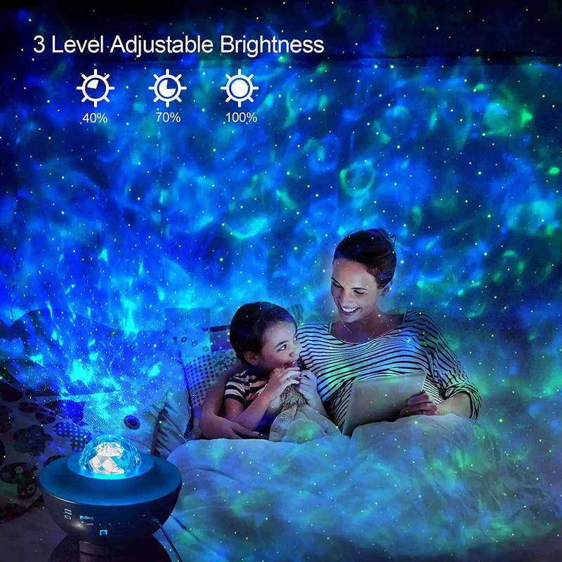 2020 New Modern LED Star Projector Hot Sale Night Sky Unique Galaxy for Kids' Bedroom Electric Dropshipping Oversea Stock ABS