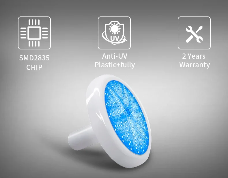 Refined Ce Resin Filled Pool Light for Liner Vinyl Fiberglass 1-1/2" Led Underwater Light 1.5 Inch Swimming Pool Light