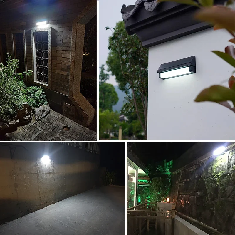 2026 Popular Solar Wall Lights Aluminum Design Outdoor Hang Lighting Solar Garden Led Lights With PIR Sensor