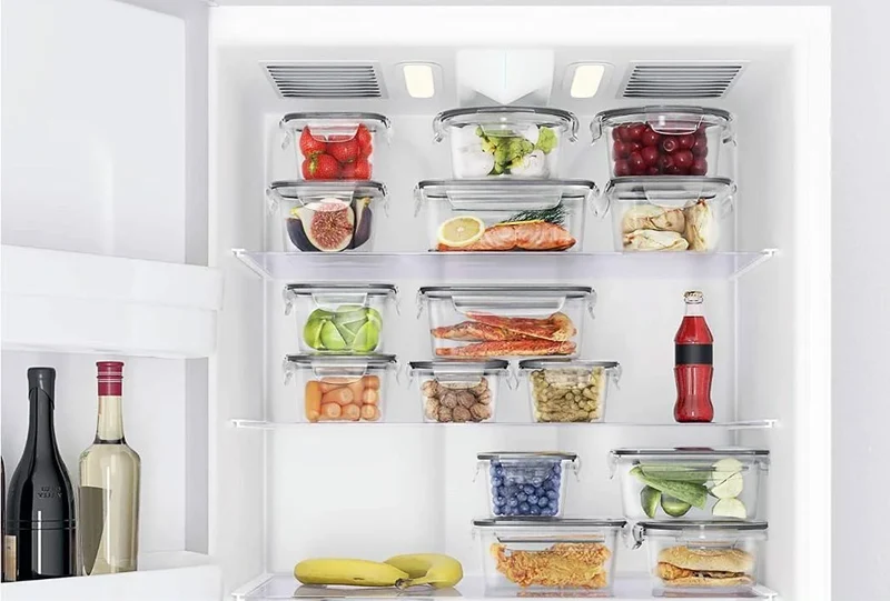 20Pcs Reusable Plastic Food Containers, Airtight Leakproof Stackable for Household Kitchen Storage