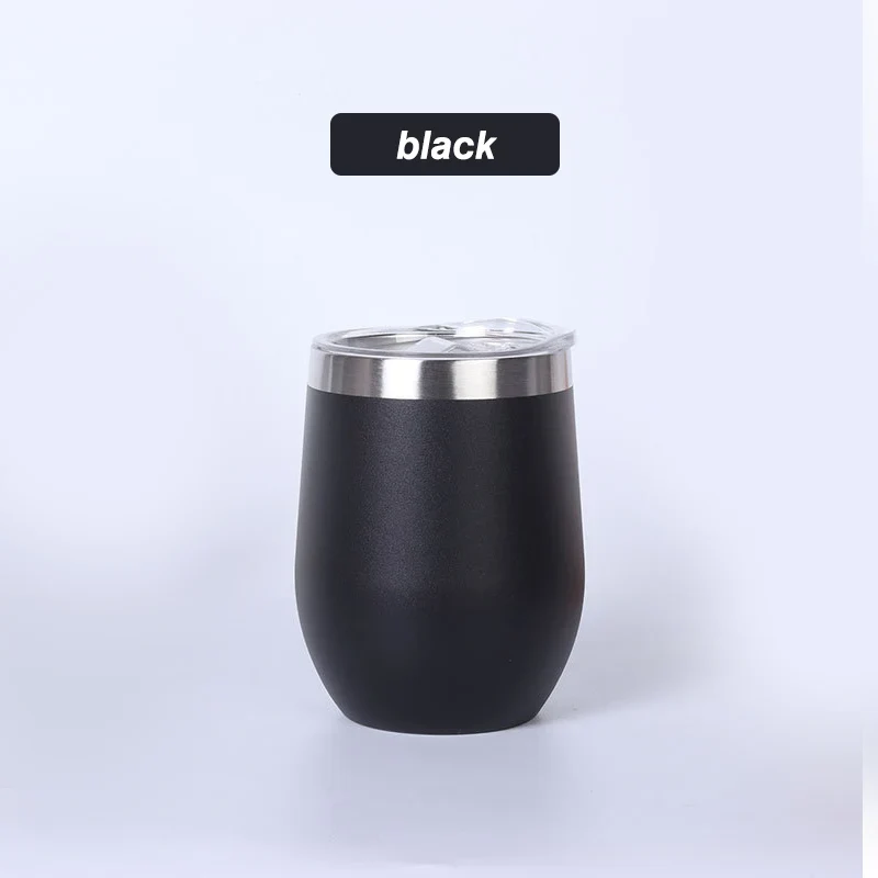Professional Oem Factory Customizable 12oz Egg Shaped Double Wall Vacuum Stainless Steel Wine Tumbler With Own Personalized Logo