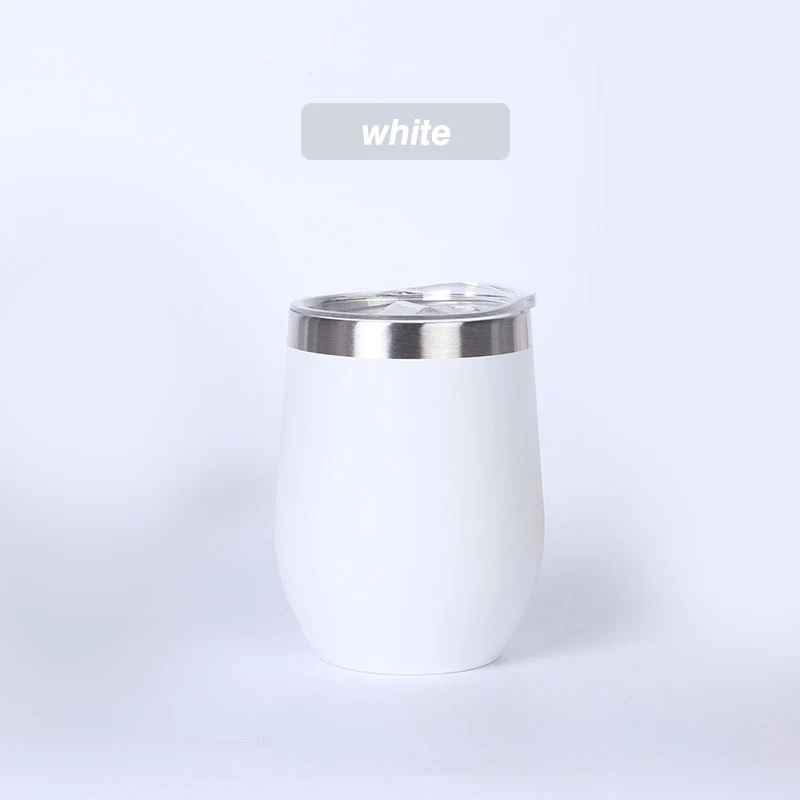 Professional Oem Factory Customizable 12oz Egg Shaped Double Wall Vacuum Stainless Steel Wine Tumbler With Own Personalized Logo