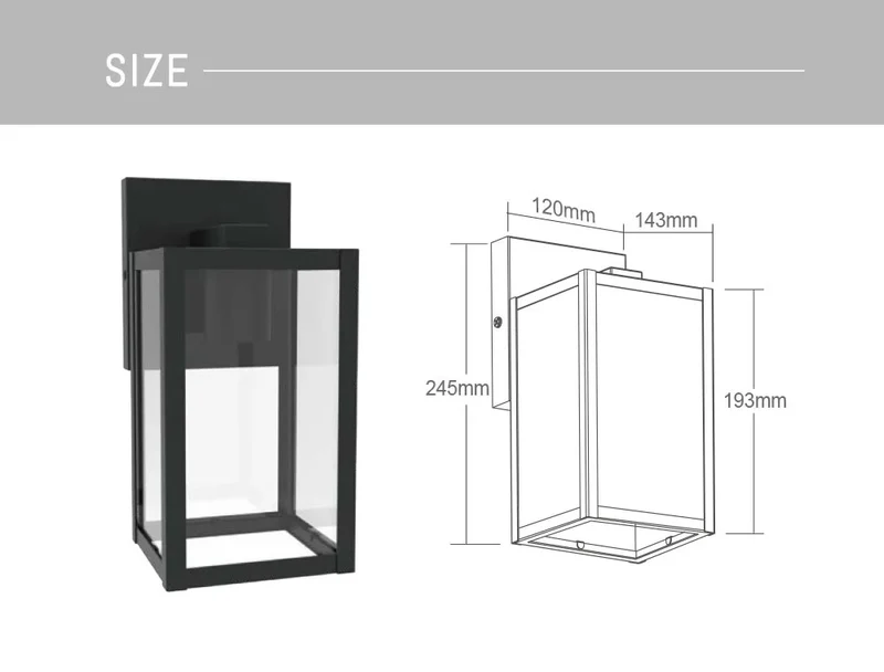 Exterior Wall Lighting 10 Inch E26 E27 Base Waterproof Aluminum Construction USA Warehouse Stock for Home Outdoor Yard