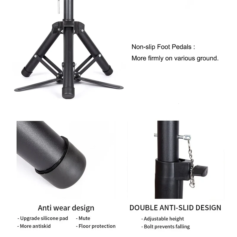 Heavy Duty Professional 3-Head Mannequin Tripod Stand 50" Adjustable Height Wig Styling Stand for Cosmetology Wig Making