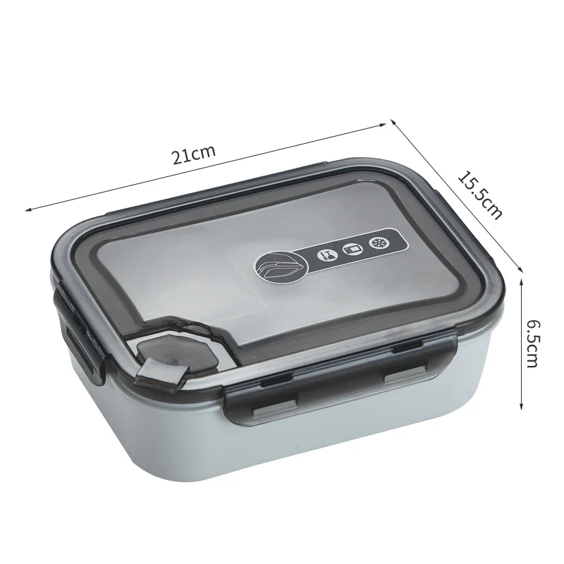School Office Reusable Microwaveable Meal Prep Food Storage Container BPA-free PP 3 Compartment Simple Plastic Bento Lunch Box