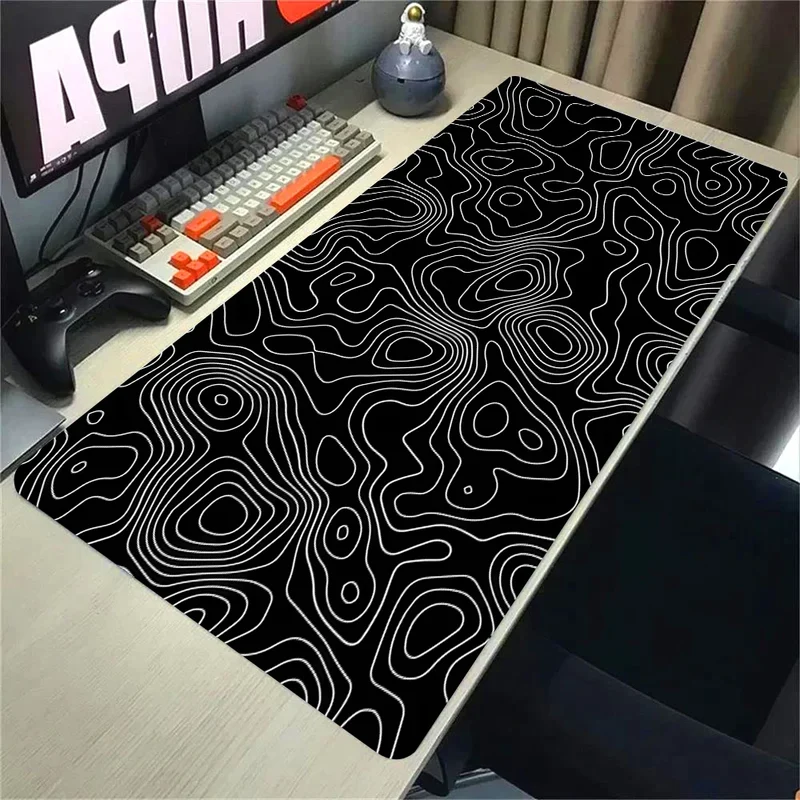 Topographic Mousepad Strata Liquid Mouse Pad Black 500x1000 Mat Gamer 900x400 Extended Pad Custom Mauseped Rubber Office Carpet