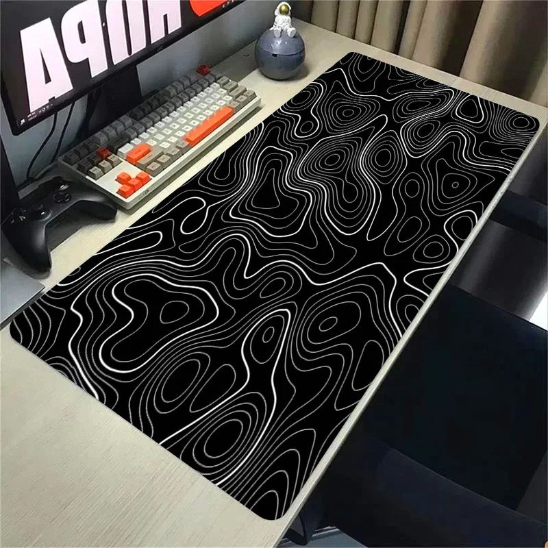 Topographic Mousepad Strata Liquid Mouse Pad Black 500x1000 Mat Gamer 900x400 Extended Pad Custom Mauseped Rubber Office Carpet