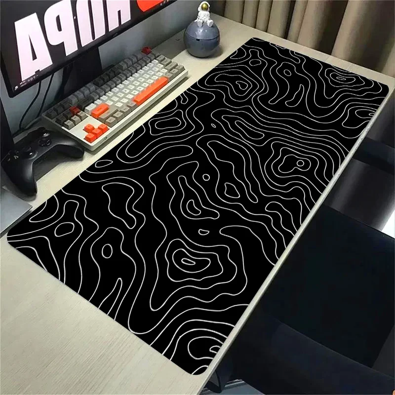 Topographic Mousepad Strata Liquid Mouse Pad Black 500x1000 Mat Gamer 900x400 Extended Pad Custom Mauseped Rubber Office Carpet